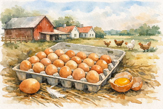 Ägg i gårdsbutiken